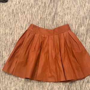 Alice and Olivia leather brown skirt size 2
